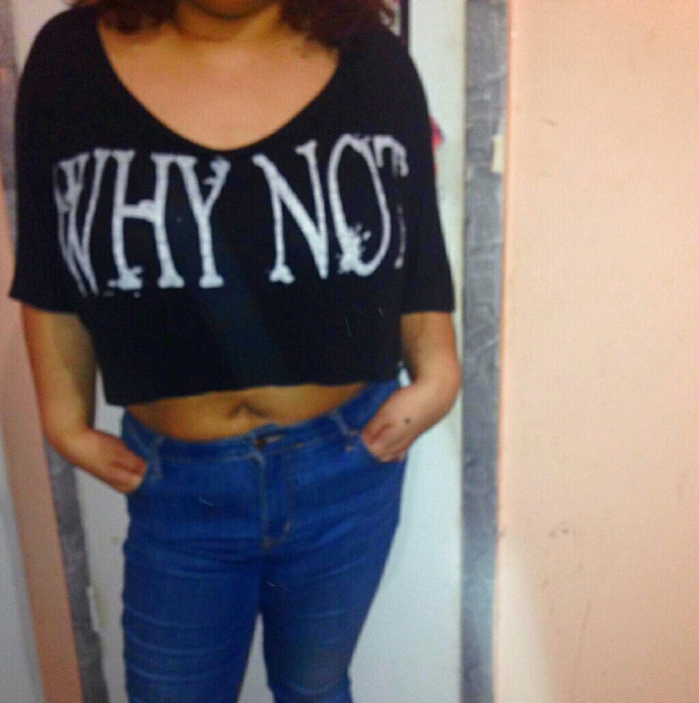 'Rainbows' Cropped Over The Shoulder Top